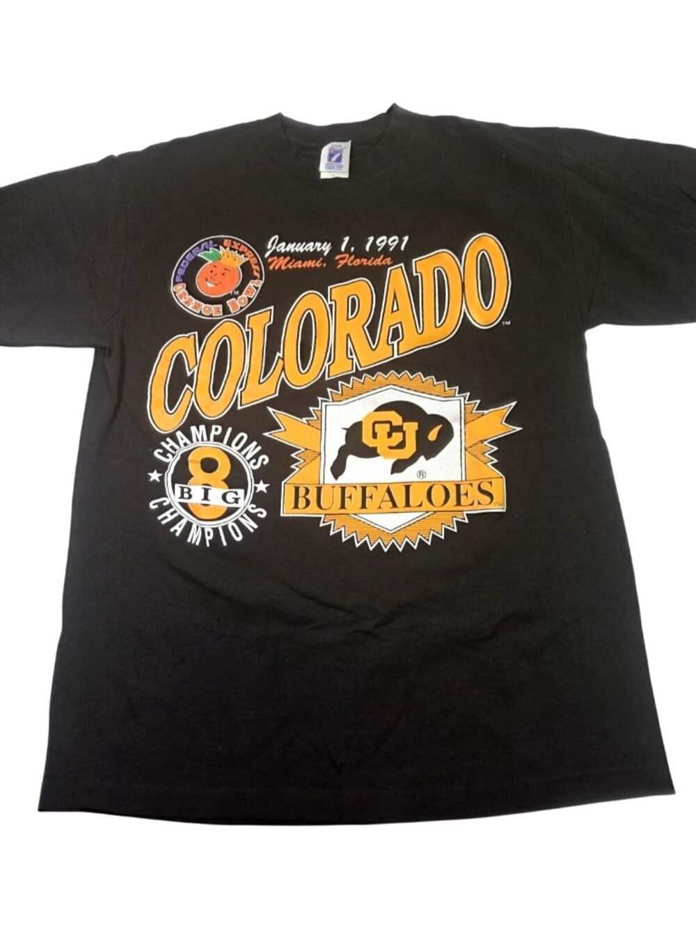 Buffaloes Shirt Large 90s Y2k Colorado NCAA Bowl Champs Deion Game-day Tee